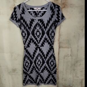 YA Los Angeles  Black/ Silver Sweater Dress Size Small